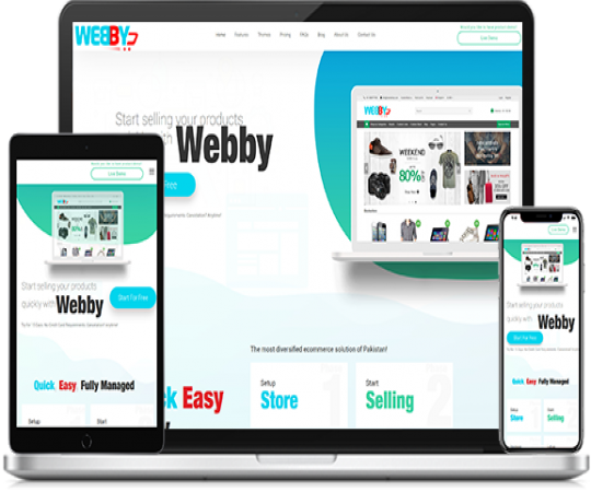 Simplified eCommerce solutions with website builder Webby